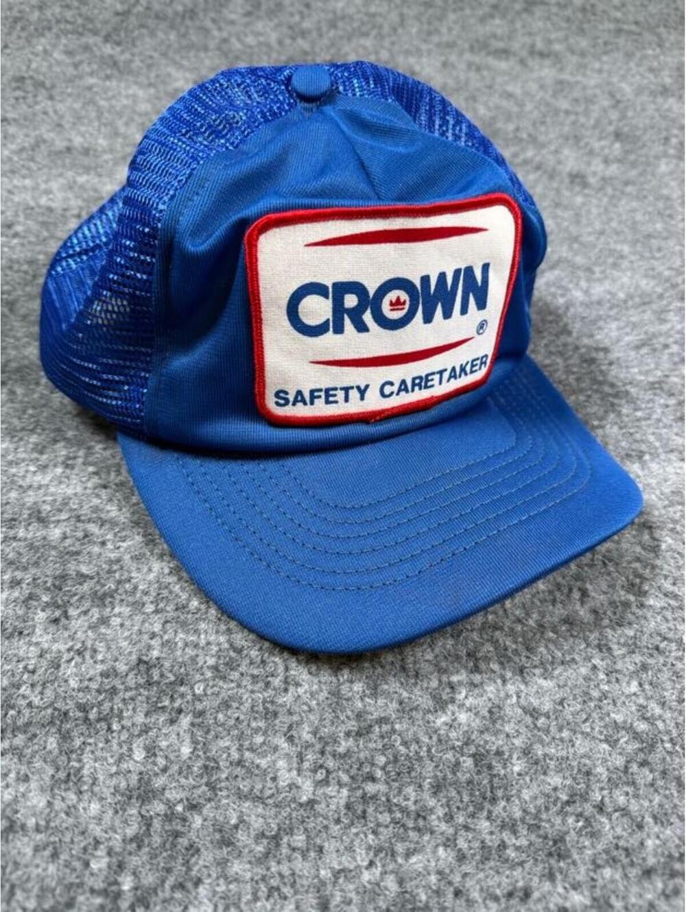 Koza's Crown Safety Caretaker Blue Mesh Trucker Cap Large